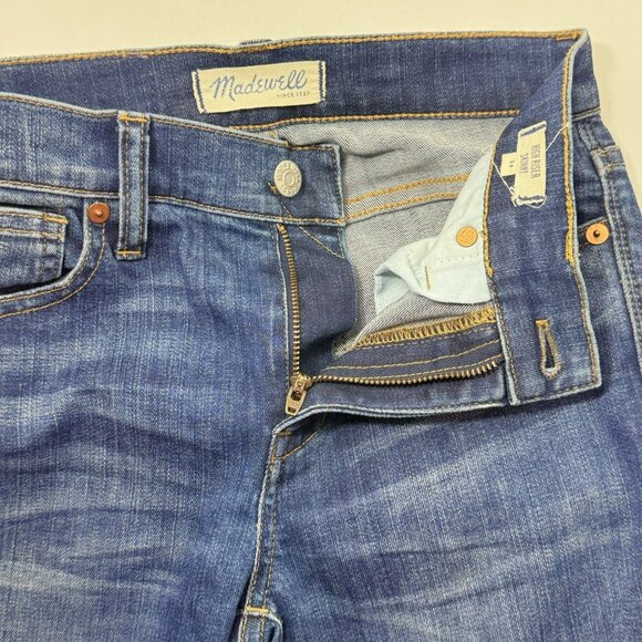 Madewell High Riser Skinny Ankle Slim Jeans Women Size 24 Modern Rock Biker Dark - Picture 4 of 12